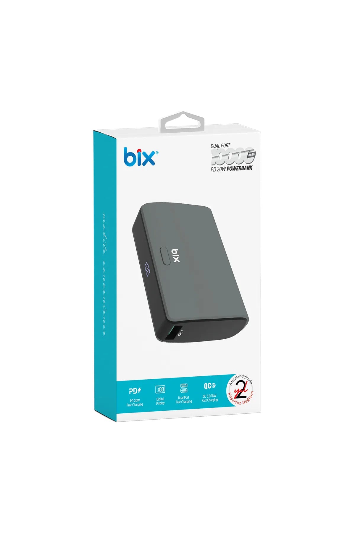 POWERBANK SA LED DISPLEJ 10000MAH QC + PD 20W BIX PB106